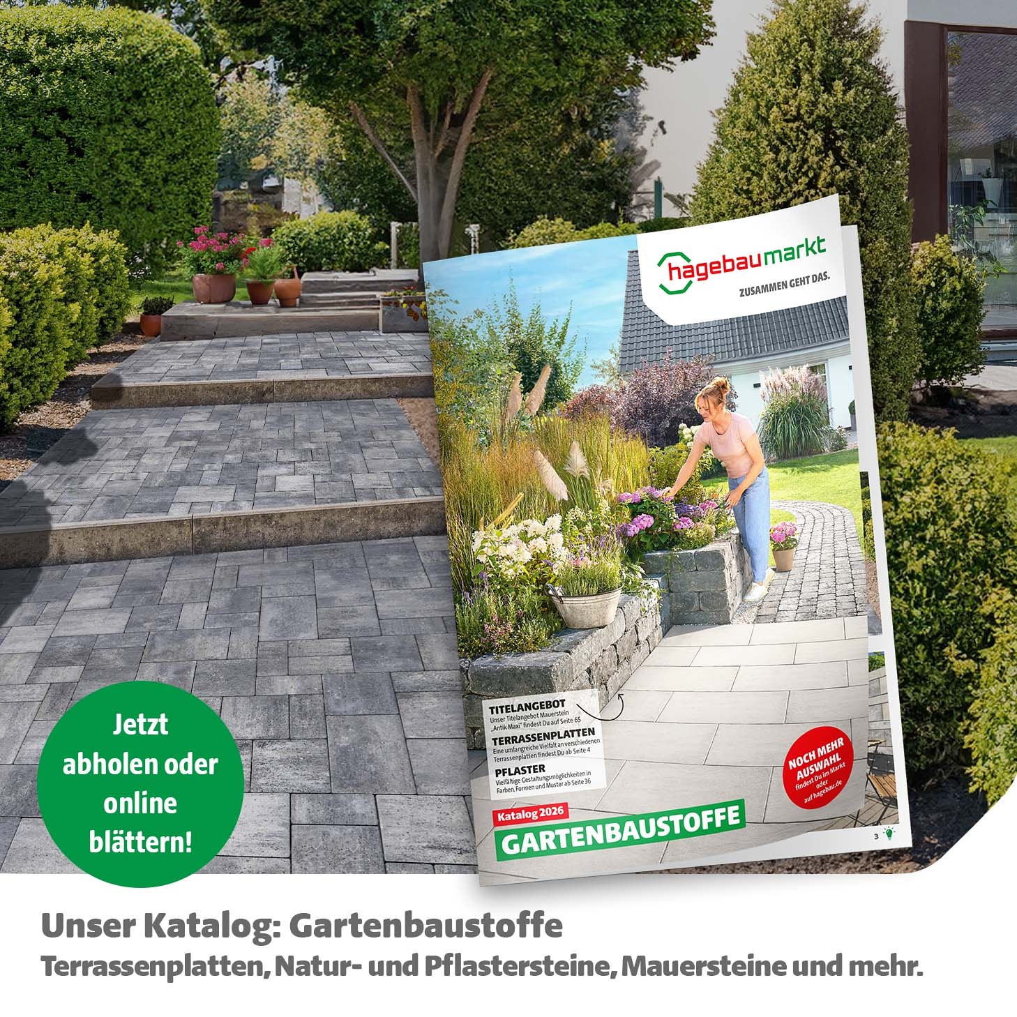 Gartenkatalog 2026: Gartenbaustoffe hagebaumarkt
